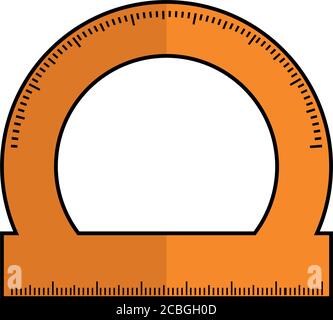 Isolated protractor icon Stock Vector