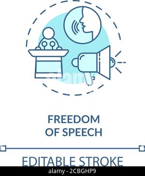 Freedom of speech concept icon Stock Vector