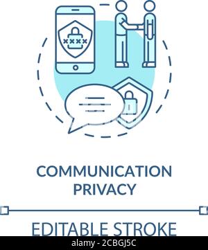 Communication privacy concept icon Stock Vector