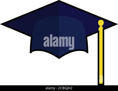 Isolated graduation cap icon Stock Vector
