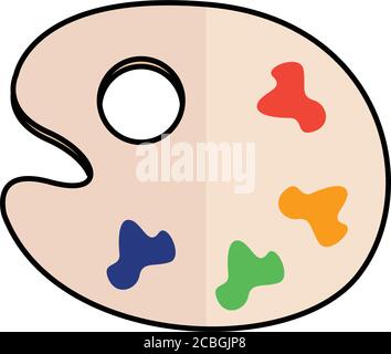 Isolated paint palette icon Stock Vector
