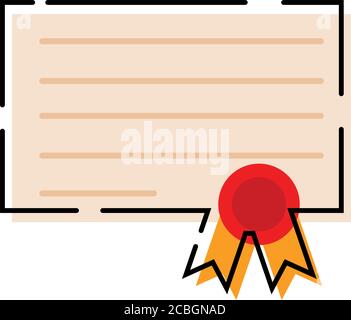 Isolated diploma icon Stock Vector