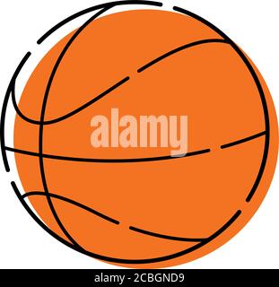 Basketball Ball Black Icon Stock Vector Image Art Alamy