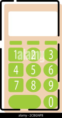Isolated calculator icon Stock Vector