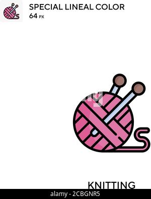 Knitting special lineal color vector icon. Knitting icons for your business project Stock Vector