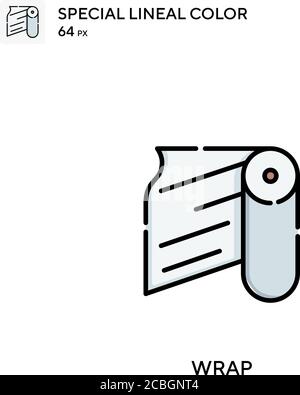Wrap special lineal color vector icon. Wrap icons for your business project Stock Vector