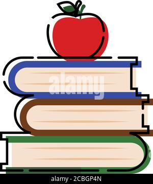 Stack of books icon Stock Vector
