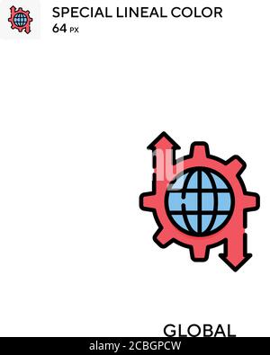 Global special lineal color vector icon. Global icons for your business project Stock Vector
