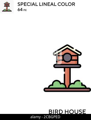 Bird house special lineal color vector icon. Bird house icons for your business project Stock Vector