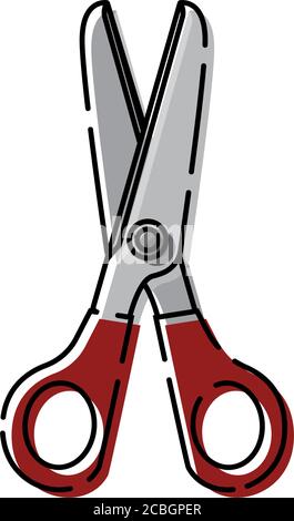 Isolated scissors icon Stock Vector