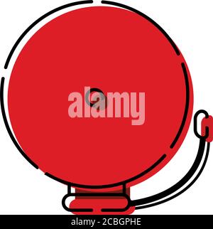 Red school bell icon Stock Vector