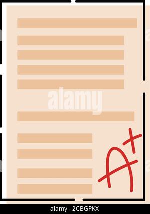 Isolated school exam paper icon Stock Vector