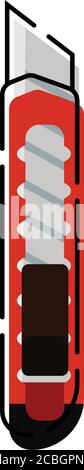 Isolated red paper scalpel Stock Vector
