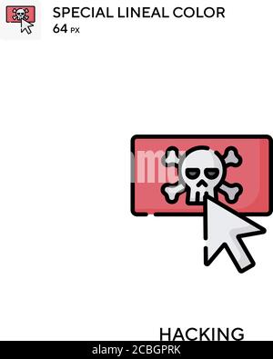 Hacking special lineal color vector icon. Hacking icons for your business project Stock Vector