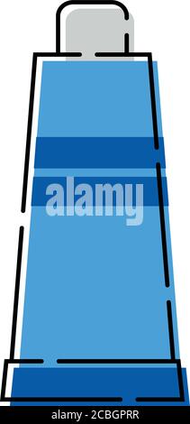 Tube of blue paint Stock Vector