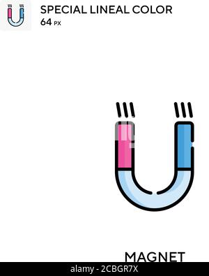 Magnet special lineal color vector icon. Magnet icons for your business project Stock Vector