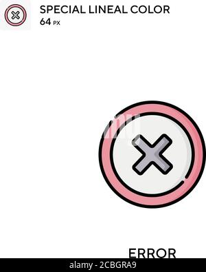 Error special lineal color vector icon. Error icons for your business project Stock Vector