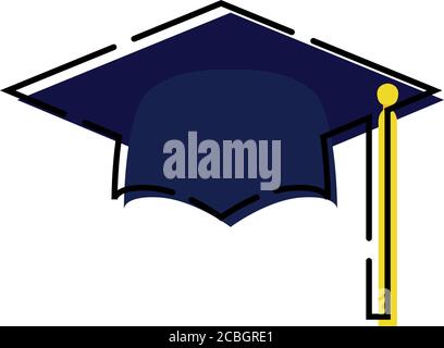 Isolated graduation cap icon Stock Vector
