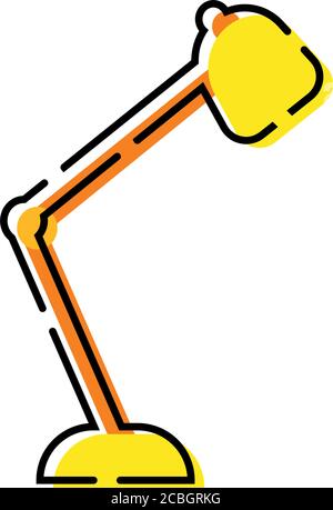 Isolated desk lamp icon Stock Vector