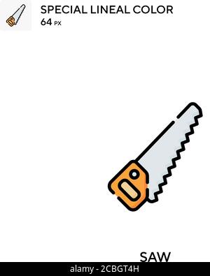 Saw special lineal color vector icon. Saw icons for your business project Stock Vector
