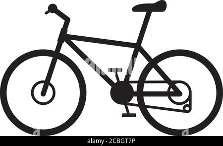 Trail Mountain Road Bike Isolated Vector Illustration Stock Vector