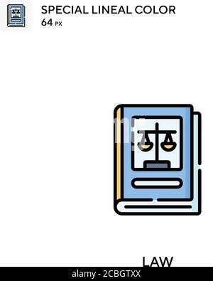 Law special lineal color vector icon. Law icons for your business project Stock Vector