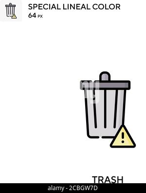 Trash special lineal color vector icon. Trash icons for your business project Stock Vector