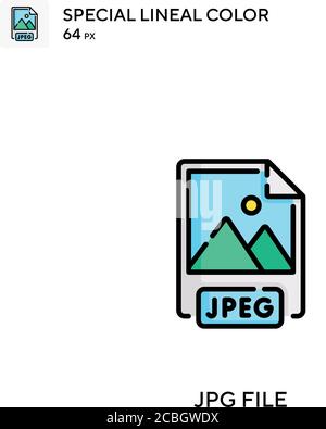 Jpg file special lineal color vector icon. Jpg file icons for your business project Stock Vector