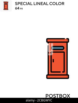 Postbox special lineal color vector icon. Postbox icons for your business project Stock Vector