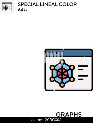 Graphs special lineal color vector icon. Graphs icons for your business ...