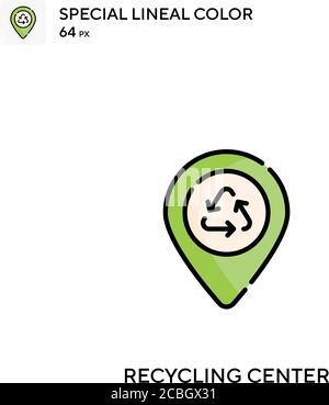 Recycling center special lineal color vector icon. Recycling center icons for your business project Stock Vector