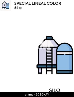 Silo special lineal color vector icon. Silo icons for your business project Stock Vector
