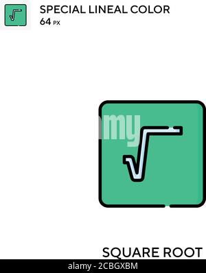 Square root special lineal color vector icon. Square root icons for ...