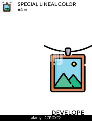 Develope special lineal color vector icon. Develope icons for your business project Stock Vector