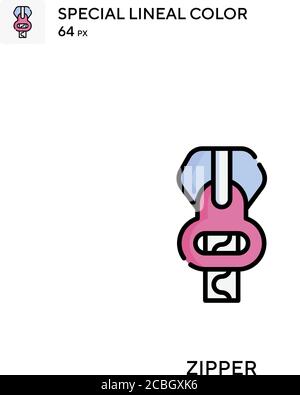 Zipper special lineal color vector icon. Zipper icons for your business project Stock Vector