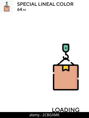 Loading special lineal color vector icon. Loading icons for your business project Stock Vector