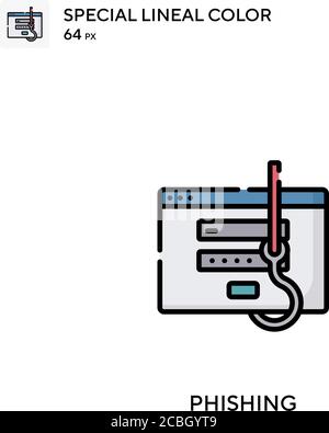 Phishing special lineal color vector icon. Phishing icons for your business project Stock Vector