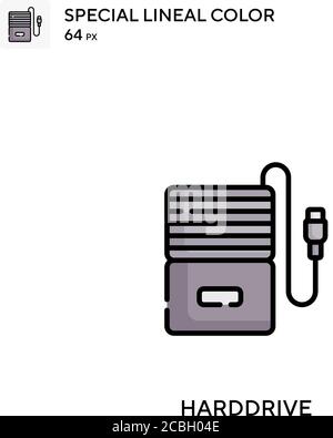 Harddrive special lineal color vector icon. Harddrive icons for your business project Stock Vector
