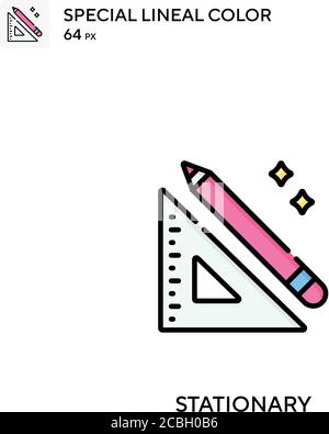 Stationary special lineal color vector icon. Stationary icons for your business project Stock Vector