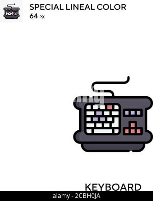 Keyboard special lineal color vector icon. Keyboard icons for your business project Stock Vector
