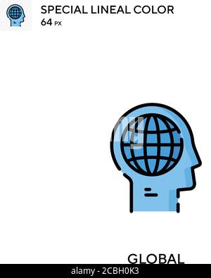 Global special lineal color vector icon. Global icons for your business project Stock Vector