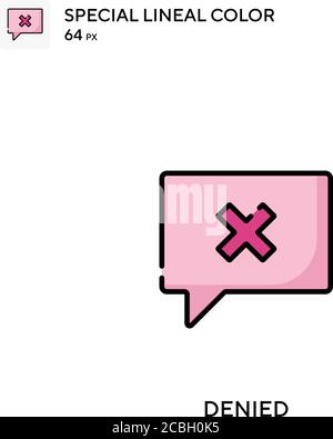 Denied special lineal color vector icon. Denied icons for your business project Stock Vector