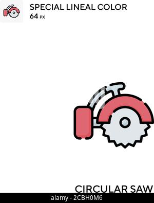 Circular saw special lineal color vector icon. Circular saw icons for your business project Stock Vector