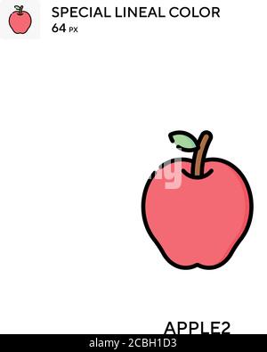Apple2 special lineal color vector icon. Apple2 icons for your business project Stock Vector