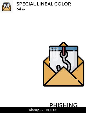 Phishing special lineal color vector icon. Phishing icons for your business project Stock Vector