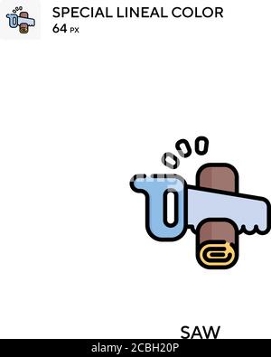 Saw special lineal color vector icon. Saw icons for your business project Stock Vector