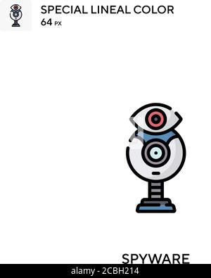 Spyware special lineal color vector icon. Spyware icons for your business project Stock Vector