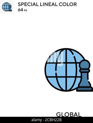 Global special lineal color vector icon. Global icons for your business project Stock Vector