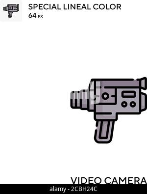 Video camera Special lineal color icon. Illustration symbol design ...
