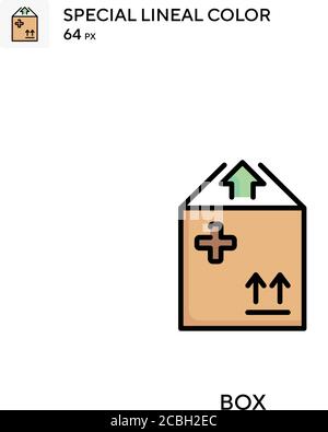 Box special lineal color vector icon. Box icons for your business project Stock Vector